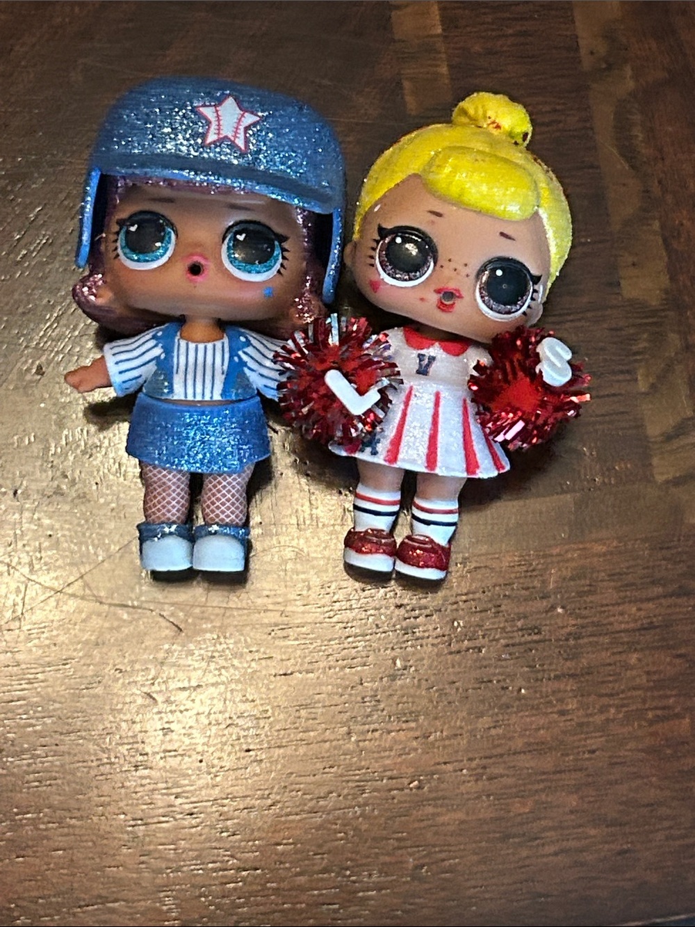 L.O.L. Surprise! Blue soft ball and Yellow Cheer Doll Costume Pair